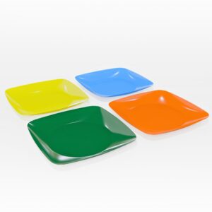 Plato Plano Cuadrado Girar